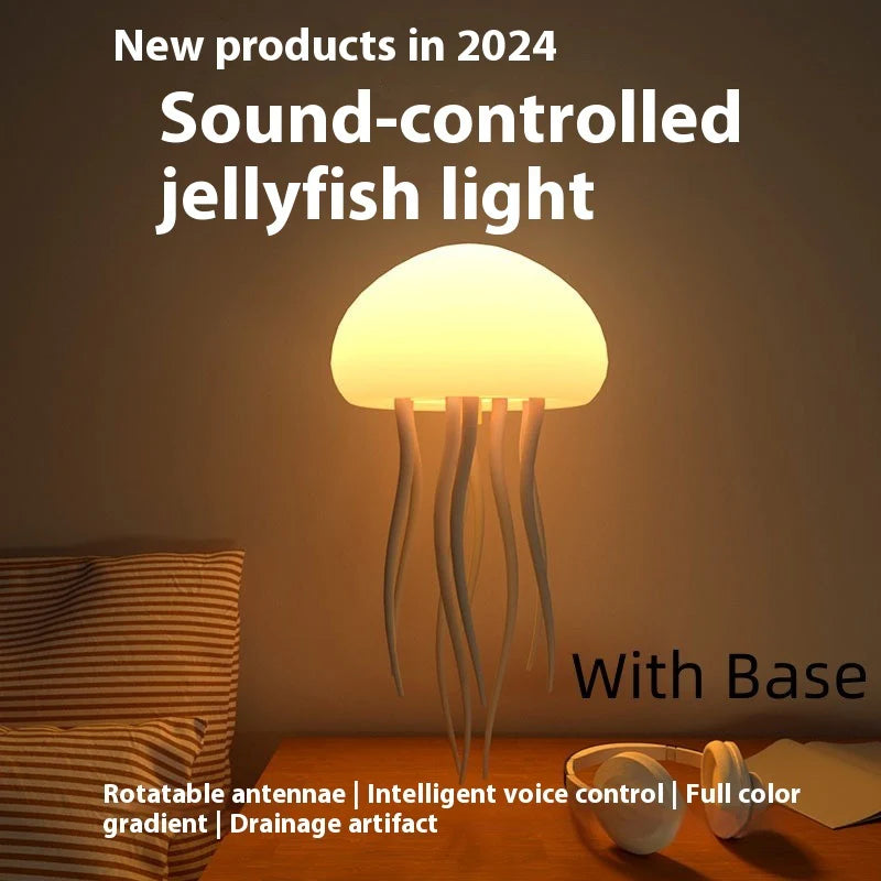 Enchanting Jellyfish Mood Lamp - Portable LED Night Light for Bedside & Desk Decor