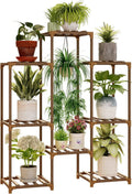 Tiered Wooden Plant Stand for Indoor and Outdoor Use - Multi-Tiered Plant Shelf and Ladder Holder