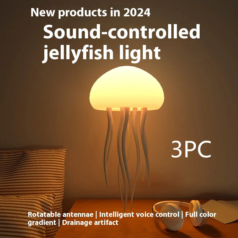 Enchanting Jellyfish Mood Lamp - Portable LED Night Light for Bedside & Desk Decor