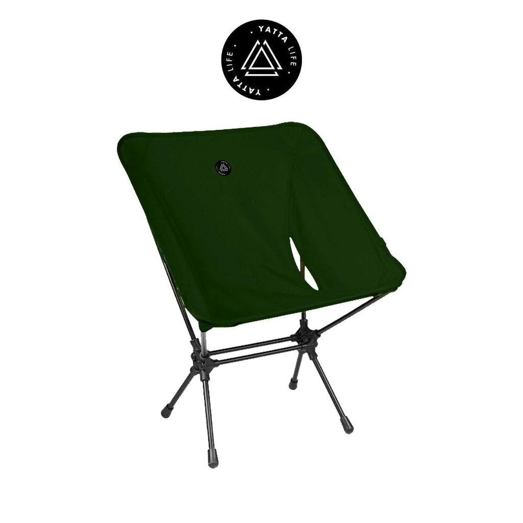Ultralight Khaki Folding Camping Chair with Storage Pouch - Perfect for Outdoor Adventures!