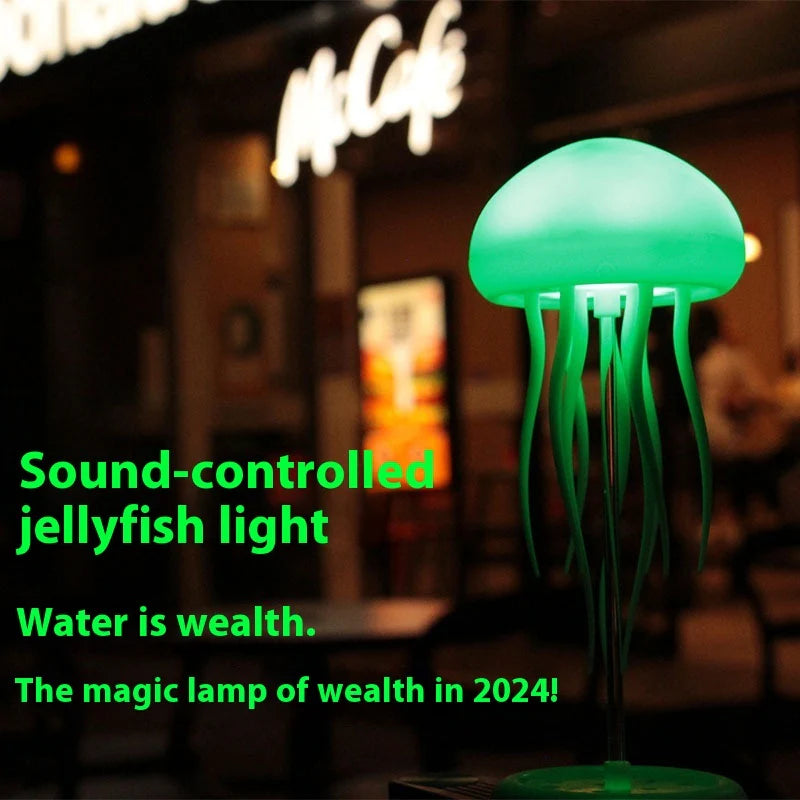 Enchanting Jellyfish Mood Lamp - Portable LED Night Light for Bedside & Desk Decor