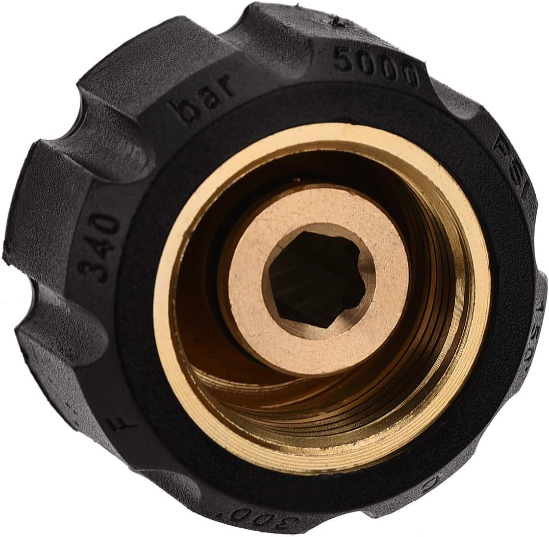 Pressure Washer Adapter Kit - 3/8" Quick-Connect to M22-15mm, 5000 PSI High Pressure Hose Connection Set