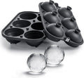 Ice Cube Molds – Large Silicone Ice & Sphere Mold Combo with Built-In Easy-Fill Funnel 2-Inch round & Square Whiskey Ice Molds for Cocktails & Bourbon