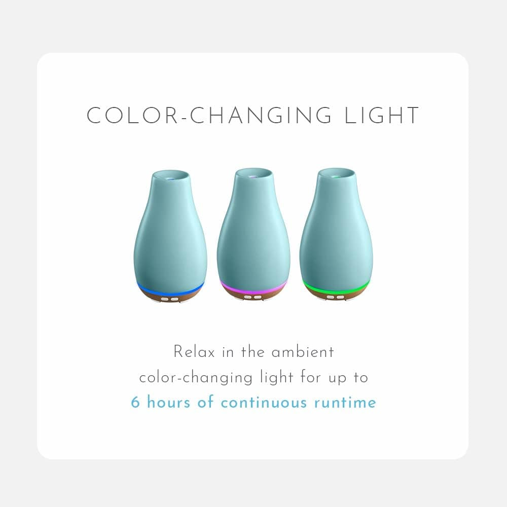 Blossom Essential Oil Aromatherapy Diffuser, Blue